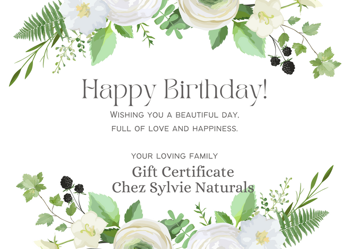 Chez Sylvie Naturals Gift Card