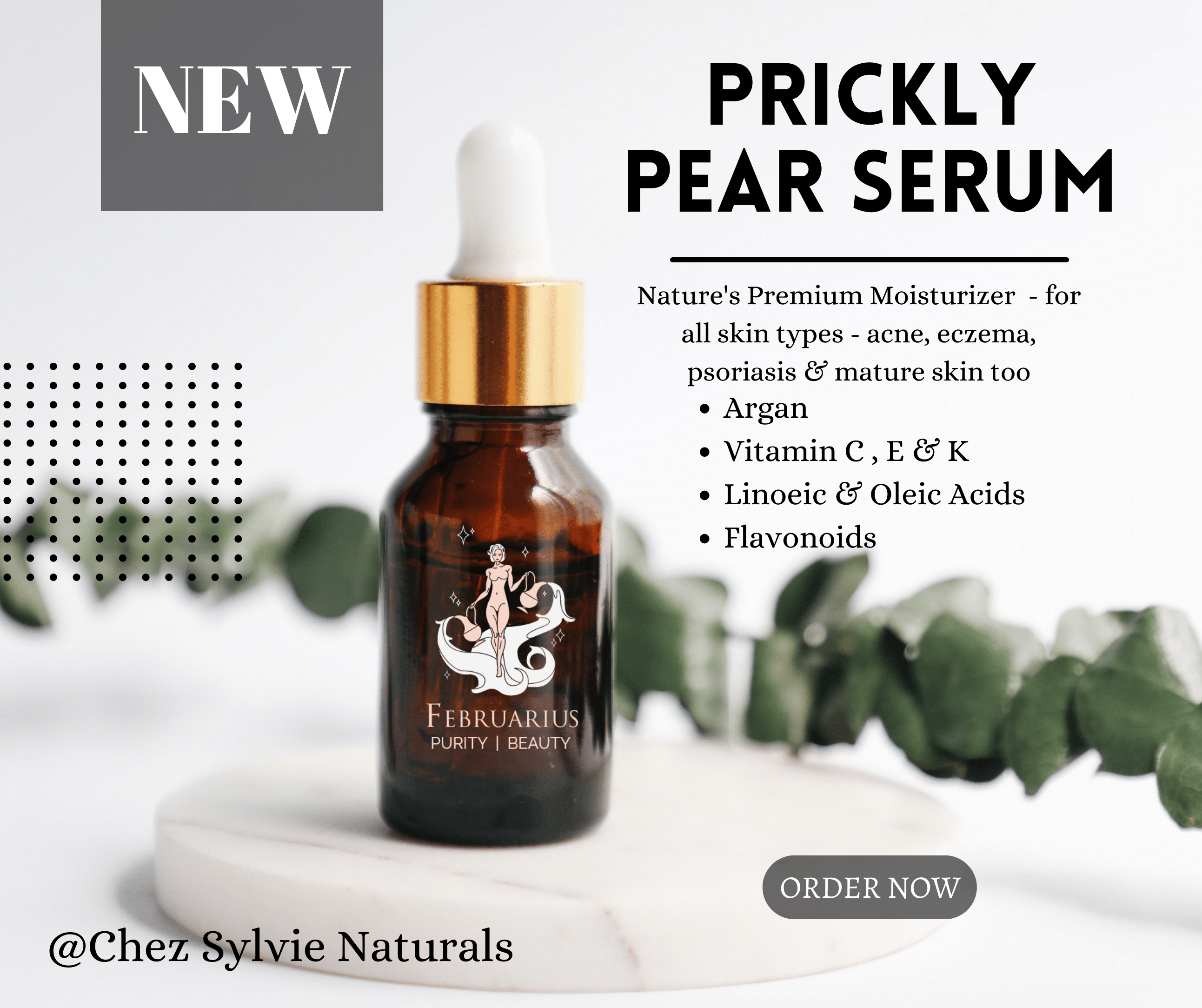 Prickly Pear Seed Oil ELIXIR Lavender and Frankincense Night Serum.